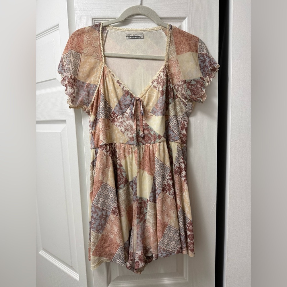 Urban Outfitters Patchwork Mini Romper - image 1
